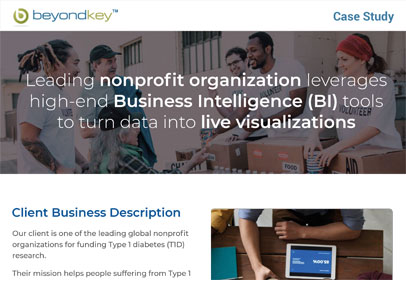 Leading NPO leverages Business Intelligence tools to turn data into live visualization.