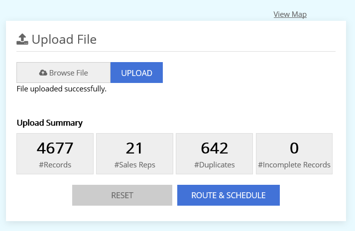 route optimization file upload