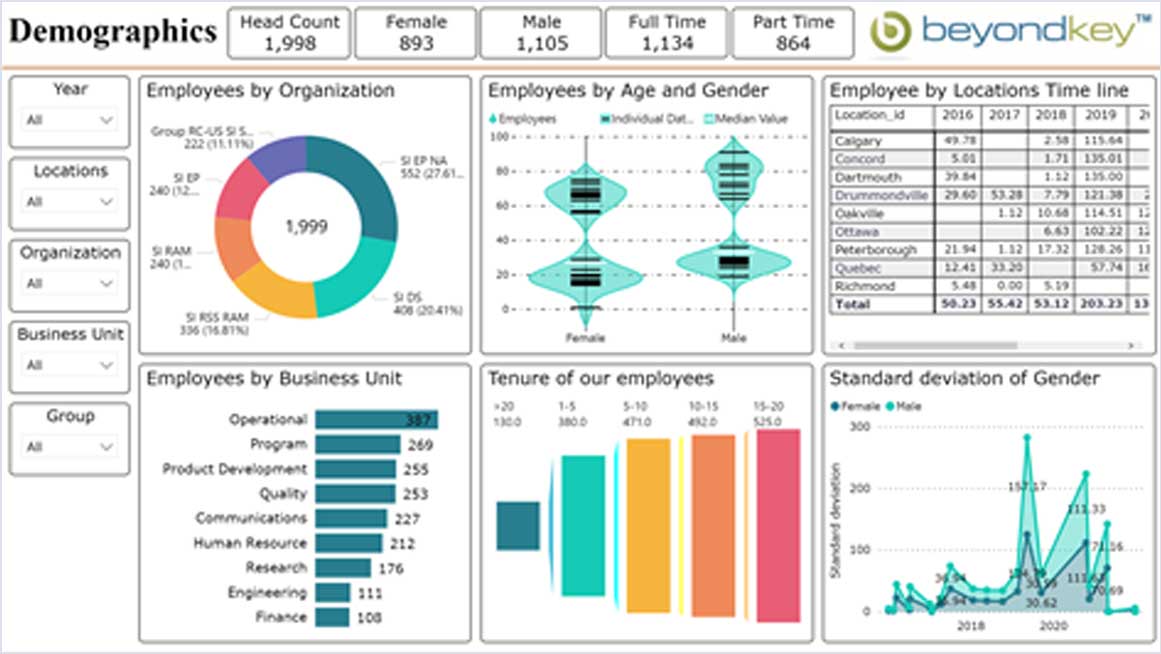 HR analytics dashboard demographics
