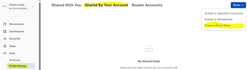 Data sharing in Snowflake | Snowflake Data Sharing