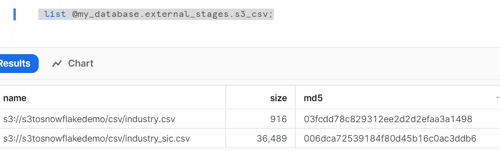 database external stage 